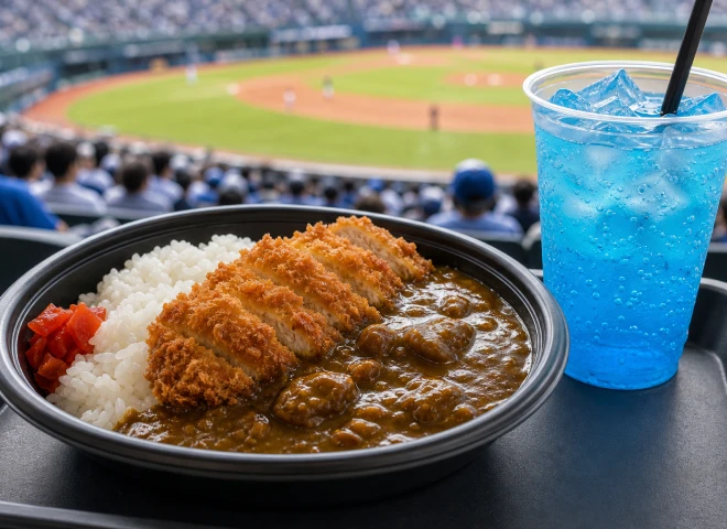 Signature curry and blue lemonade
