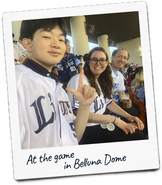 At the game in Belluna Dome